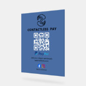 Kontaktloses Bezahlen QR-Code-Schild Acrylschild (Winkel)