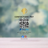 Kontaktloses Bezahlen QR-Code-Schild | PayPal | Sa Acrylschild (Neutral)