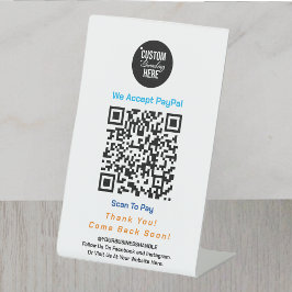 Kontaktloses Firmenzeichen mit Logo Sockelschild