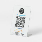 Kontaktloses Firmenzeichen mit Logo Sockelschild (Vorderseite)