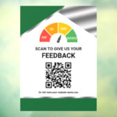 Kontaktloses QR-Code Kundenfeedback Grün Fensteraufkleber (Blatt 3)