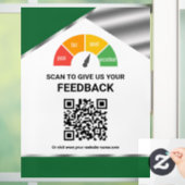 Kontaktloses QR-Code Kundenfeedback Grün Fensteraufkleber (Zuhause)