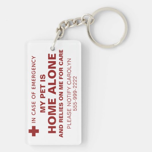 Kontaktperson für ICE-Sicherheitshinweis Schlüsselanhänger (Rückseite)