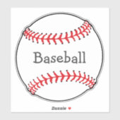 Kontaktsticker für Baseball-Design Aufkleber (Blatt)