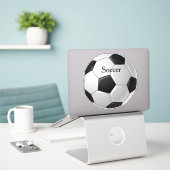 Kontaktsticker für Fußball-Ball Aufkleber (Laptop auf Schreibtisch)