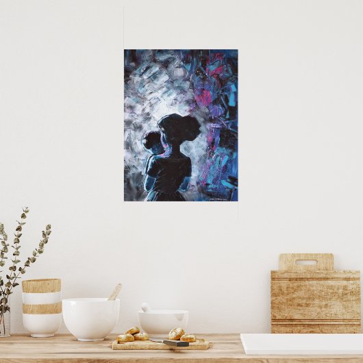 Kontemplation - Acrylmalerei Poster (Küche)