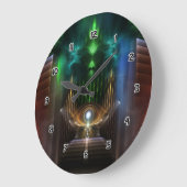 Kontemplation der Oz Fraktal Art Clock Große Wanduhr (Winkel)