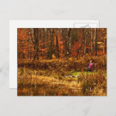 Kontemplation des Herbstpfades Postkarte (Vorne/Hinten)