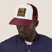 Kontemplation Jesus mit Halo Trucker Hat Truckerkappe (Beispiel)