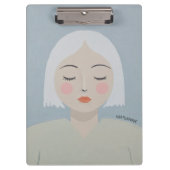 Kontemplation - Minimalistisches Portrait Klemmbrett (Vorderseite)