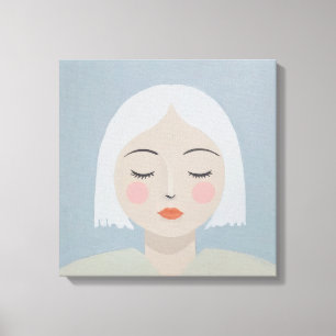 Kontemplation - Minimalistisches Portrait Leinwanddruck