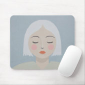 Kontemplation - Minimalistisches Portrait Mousepad (Mit Mouse)
