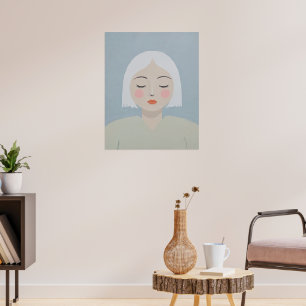 Kontemplation - Minimalistisches Portrait Poster