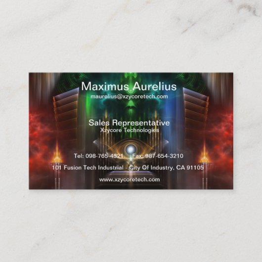 Kontemplation Oz Fraktal Art Business Card Visitenkarte (Vorderseite)