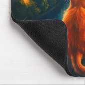 Kontemplative Ginger Cat | Starry Night Sky Art Mousepad (Ecke)