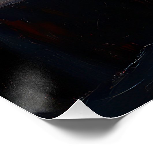 Kontemplative Ginger Cat | Starry Night Sky Poster (Ecke)