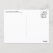 Kontemplativer Hase Postkarte (Rückseite)