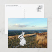 Kontemplativer Hase Postkarte (Vorne/Hinten)