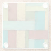 Kontempoare Küste mehrfarbige Malerei Glasuntersetzer (Rückseite)