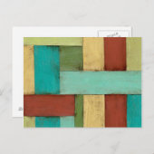 Kontempoare Küste mehrfarbige Malerei Postkarte (Vorne/Hinten)