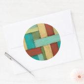 Kontempoare Küste mehrfarbige Malerei Runder Aufkleber (Umschlag)