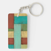Kontempoare Küste mehrfarbige Malerei Schlüsselanhänger (Rückseite)