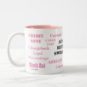 Konten empfängliche Swear Worte! Annoying Joke Zweifarbige Tasse (Links)