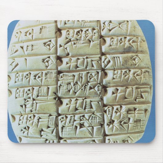 Konten legen mit keilförmigem Skript, c.2400 BC Mousepad (Vorne)