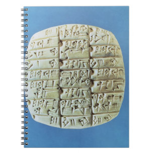 Konten legen mit keilförmigem Skript, c.2400 BC Notizblock