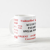 Konten zahlbare Swear Words! Joke Tasse (Vorderseite Links)