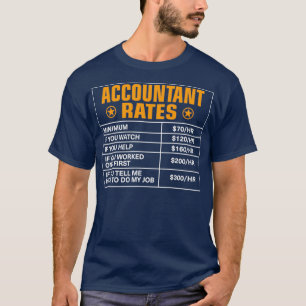Kontenzinssätze Gift Accountant Stundensätze T-Shirt