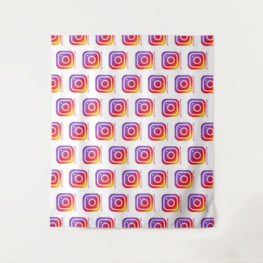 Kontext des Firmenlogos Wandteppich (Vorderseite)