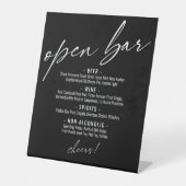 Kontextmenü für das Handwriting Schwarzes Open Bar Sockelschild (Vorderseite)