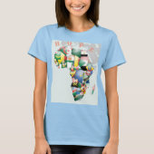 Kontinent Afrika Schöne Mama Afrika farbenfroh T-Shirt (Vorderseite)