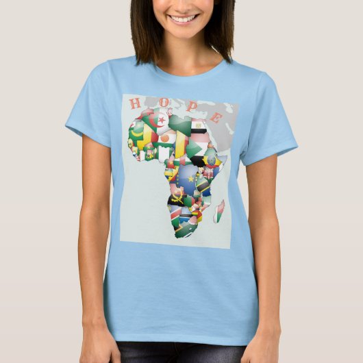 Kontinent Afrika Schöne Mama Afrika farbenfroh T-Shirt (Vorderseite)