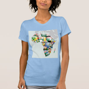 Kontinent Afrika Schöne Mama Afrika farbenfroh T-Shirt