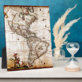 Kontinent Amerika Alte Karte Fotoplatte (Seite)