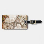 Kontinent Amerika Alte Karte Gepäckanhänger (Vorderseite horizontal)