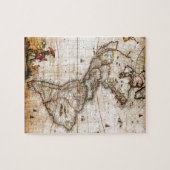 Kontinent Amerika Alte Karte Puzzle (Horizontal)