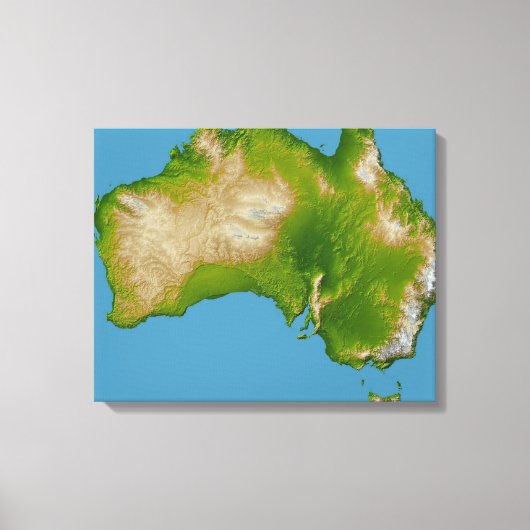Kontinent Australiens Leinwanddruck (Vorderseite)