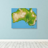 Kontinent Australiens Leinwanddruck (Insitu (Holzboden))