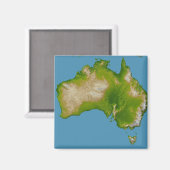 Kontinent Australiens Magnet (Vorderseite/Rückseite)