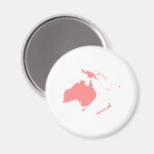 Kontinent Australiens Magnet (Vorderseite/Rückseite)