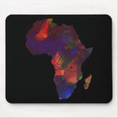 Kontinent-Kunst-Karte Afrikas bunte Afrika Mousepad (Vorne)