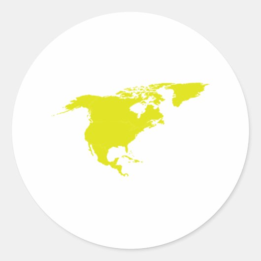 Kontinent Nordamerika Runder Aufkleber (Vorderseite)