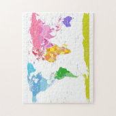 Kontinent-Weltkarte Puzzle (Vertikal)