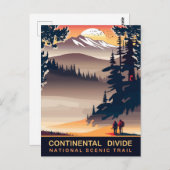 Kontinentale Teilung, nationaler Landschaftlicher Postkarte (Vorne/Hinten)