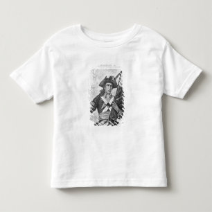 Kontinentaler Soldat, der eine Musketenflagge häl Kleinkind T-shirt
