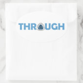 Kontinentaler Trennweg durch Wanderung Ovaler Aufkleber (Tasche)