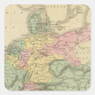 Kontinentales Europa Quadratischer Aufkleber